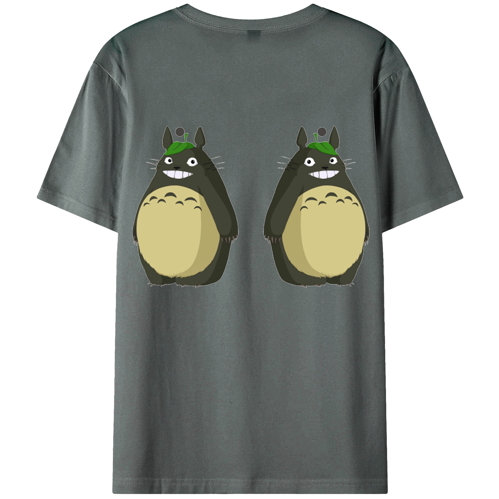 （画像用） となりのトトロ 草壁メイ 草壁サツキ My Neighbor Totoro Satsuki Kusakabe Mei Kusakabe 綿100％ メンズ半袖Tシャツ（バックプリント） 通気性